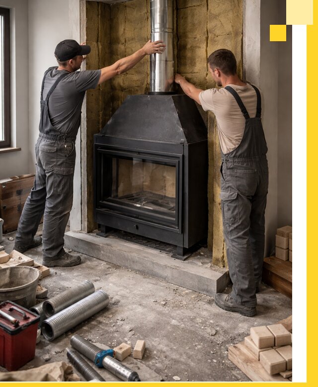 Изготовление и монтаж закрытых каминов в Малоярославце под ключ