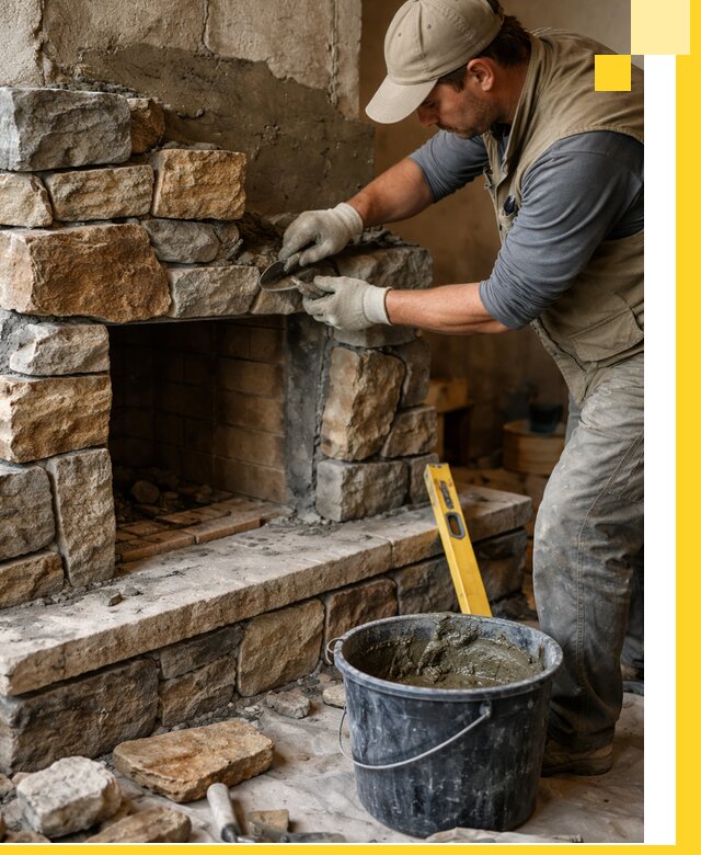 Изготовление и установка каменных каминов под ключ в Малоярославце