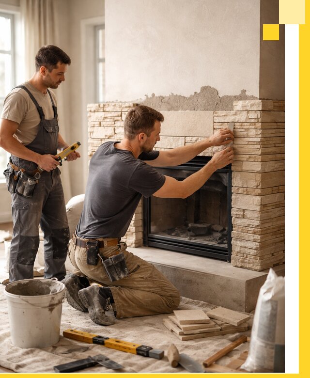 Установка и монтаж каминов для загородного дома в Малоярославце