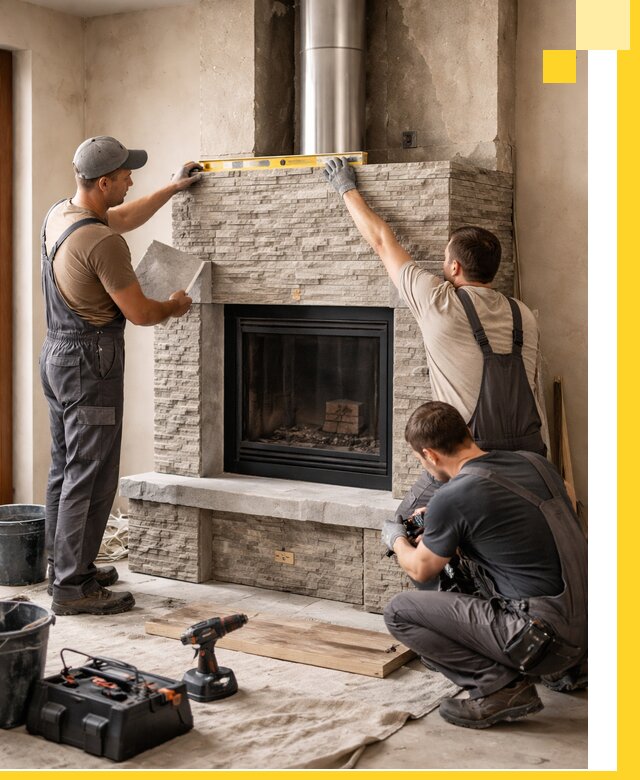 Профессиональный монтаж каминов под ключ в Малоярославце для дома