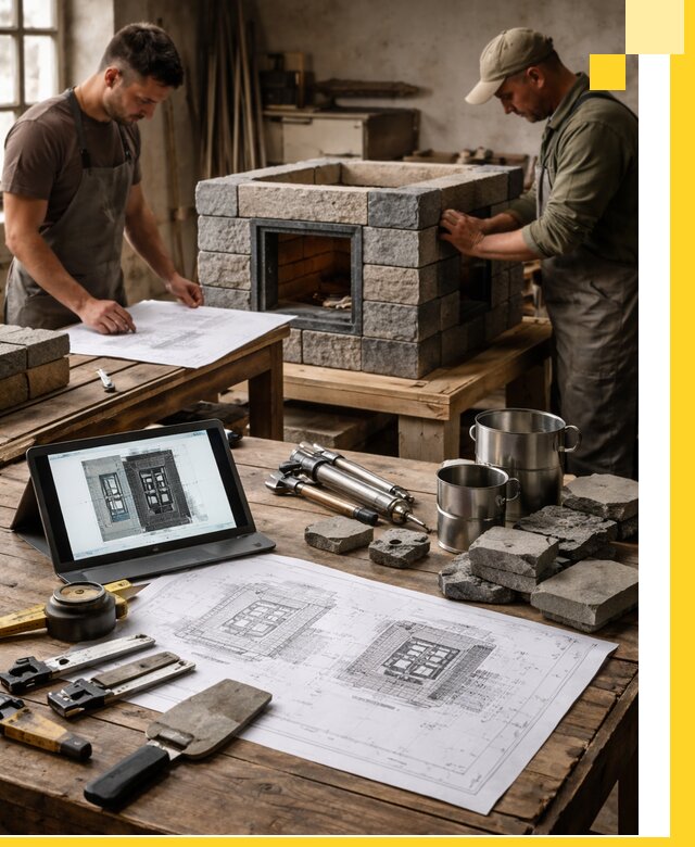 Разработка проектов печей с согласованием и монтажом в Малоярославце