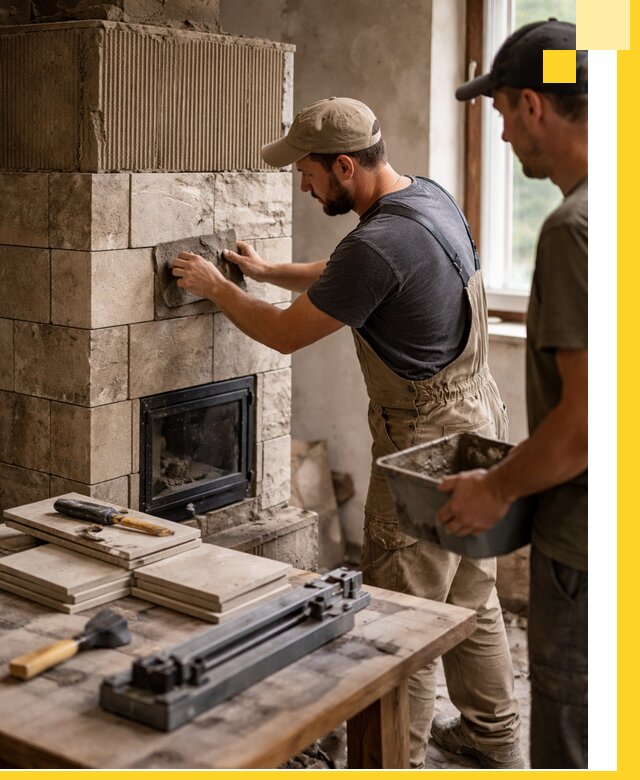 Профессиональная облицовка печей в Малоярославце: керамика и камень