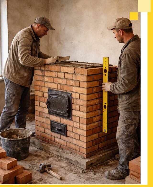 Отопительные печи под ключ в Малоярославце, установка и сборка