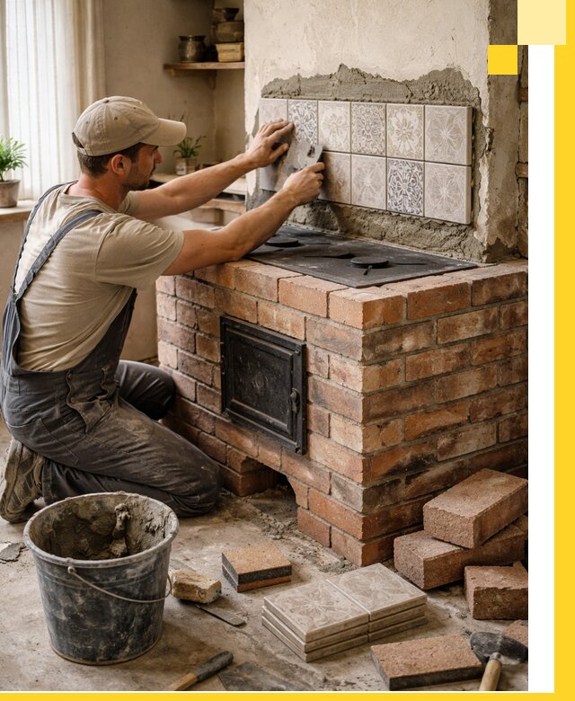 Печи с плитой на заказ монтаж гарантия и сервис в Малоярославце