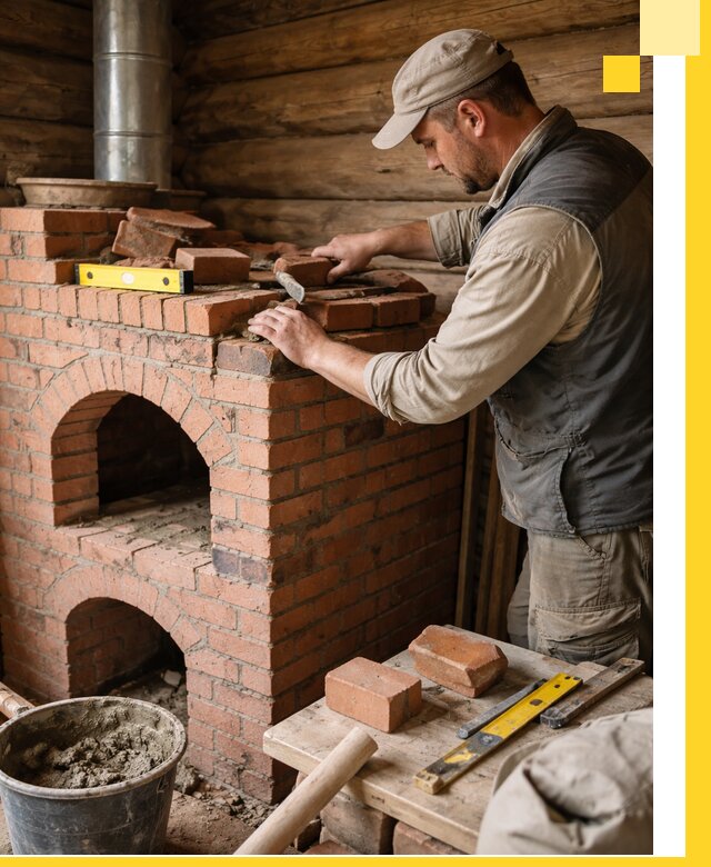 Изготовление и установка русских печей в Малоярославце под ключ