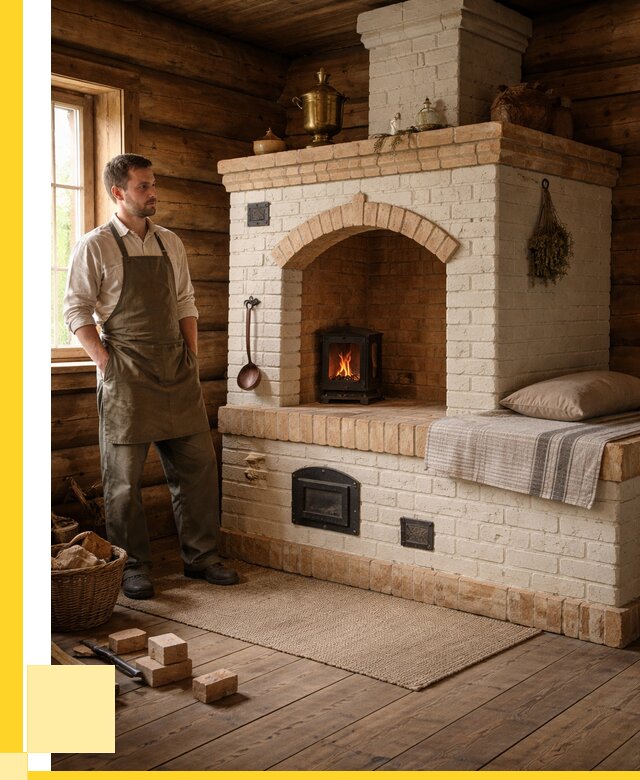 Русские печи с лежанкой под ключ в Малоярославце от 155130 р. ЭриданМлр