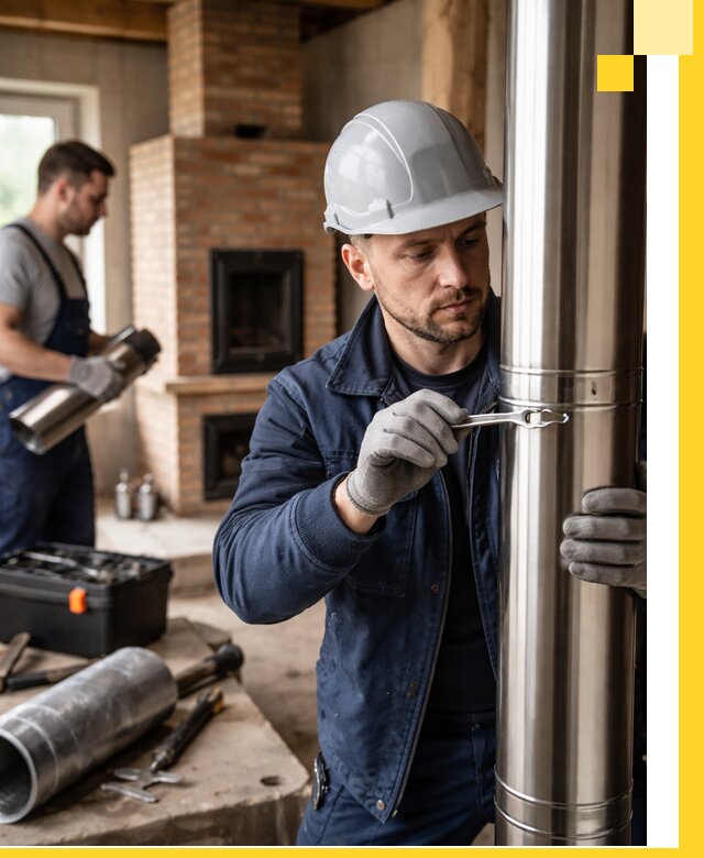 Профессиональный монтаж дымоходов для печей в Малоярославце