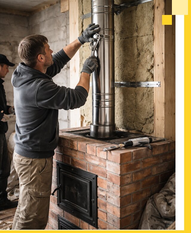 Изготовление и монтаж печей и дымоходов под ключ в Малоярославце