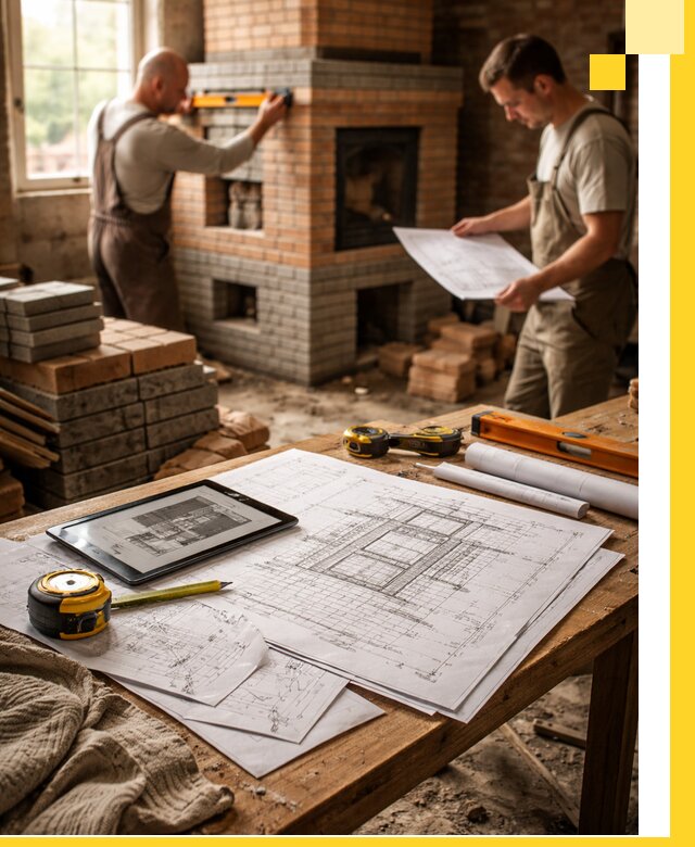 Проекты печей и каминов с индивидуальным дизайном в Малоярославце