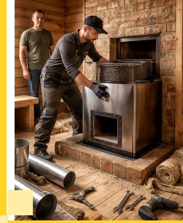 Монтаж банных печей под ключ в Малоярославце от 18616 р., ЭриданМлр