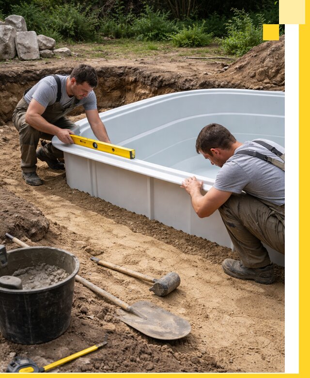 Производство и установка пластиковых бассейнов в Малоярославце под ключ