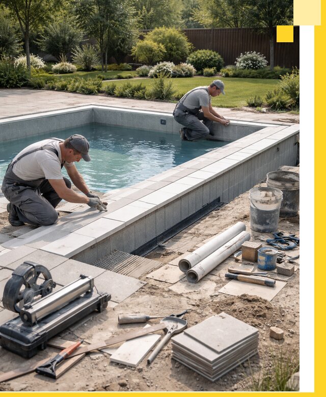 Строительство открытых бассейнов под ключ в Малоярославце профессионально