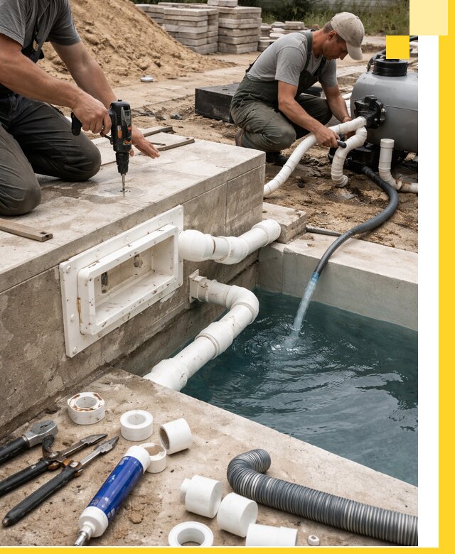 Строительство скиммерных бассейнов под ключ в Малоярославце