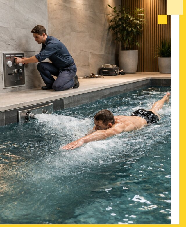 Проектирование и монтаж бассейнов с противотоком в Малоярославце