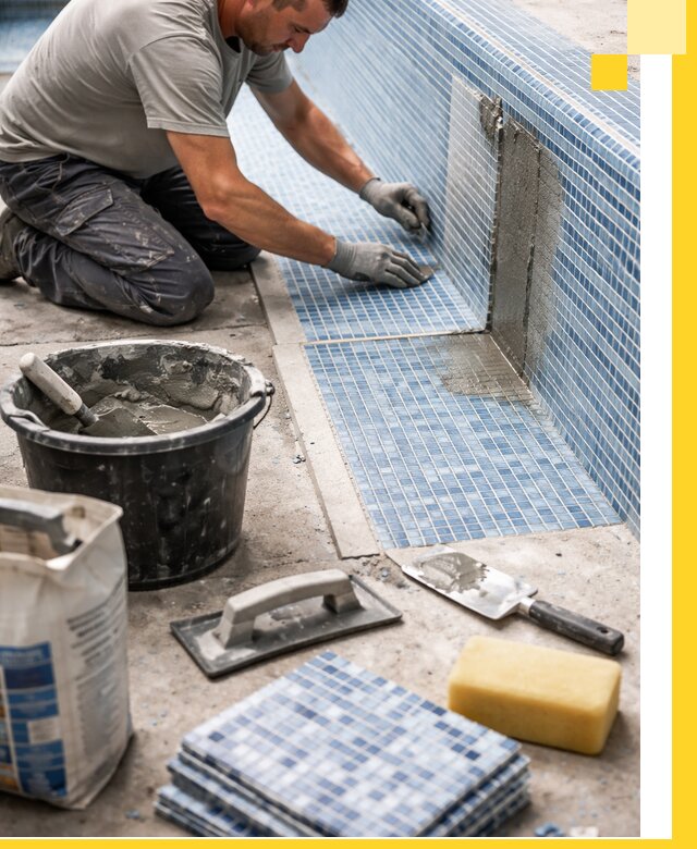 Укладка и ремонт мозаики для бассейнов под ключ в Малоярославце