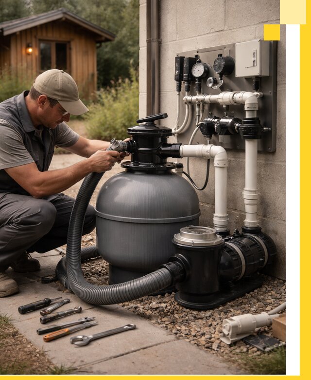 Продажа и монтаж фильтров и насосов для бассейнов в Малоярославце