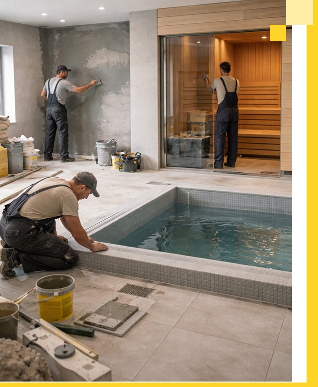 Проектирование и строительство сауны с бассейном в Малоярославце