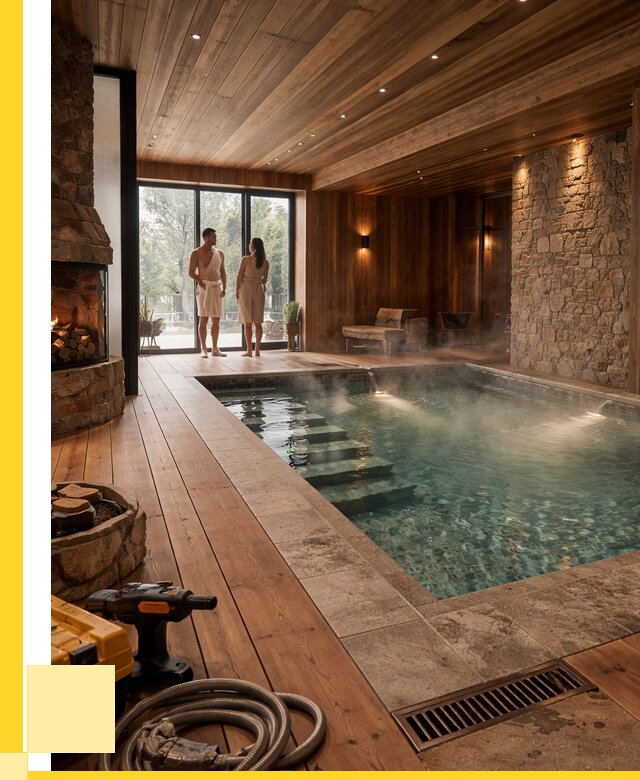 Проекты бань с бассейном под ключ в Малоярославце от 77565 р., ЭриданМлр