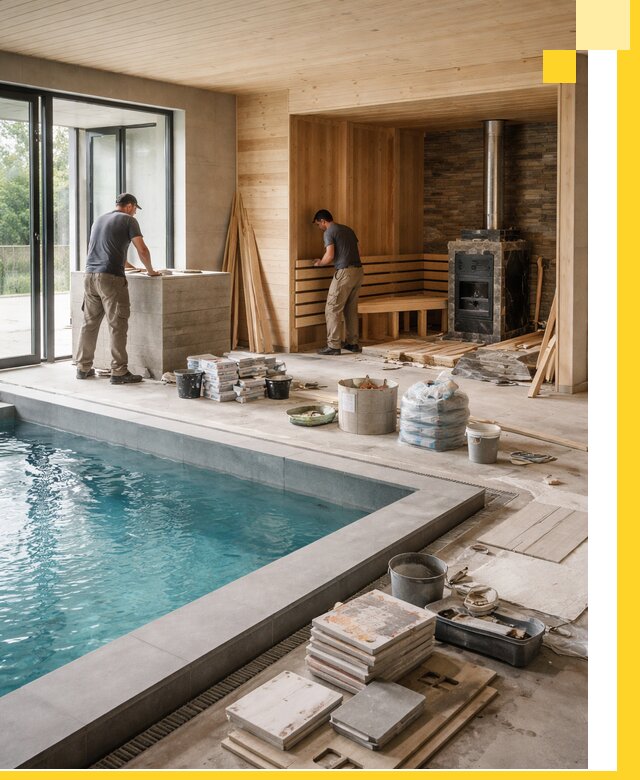 Проектирование и строительство бань с бассейном в Малоярославце