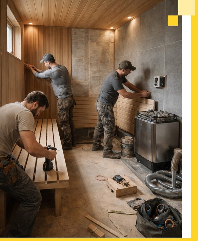 Сауны под ключ в Малоярославце, проектирование, строительство, отделка