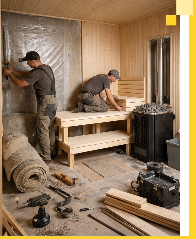 Проекты саун под ключ в Малоярославце дизайн и строительство