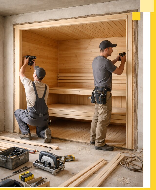 Монтаж саун под ключ в Малоярославце — проектирование и установка