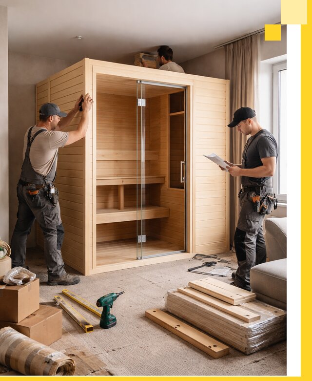 Установка и благоустройство саун в квартире в Малоярославце