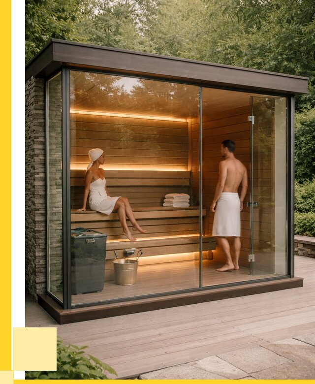 Сауна стеклянная и двери для сауны в Малоярославце от 258550 р. | ЭриданМлр