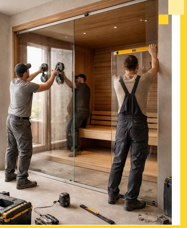 Производство и монтаж стеклянных саун под ключ в Малоярославце