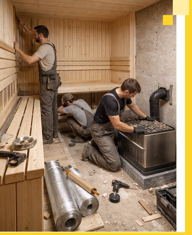 Индивидуальные сауны на заказ в Малоярославце под ключ, проект и монтаж