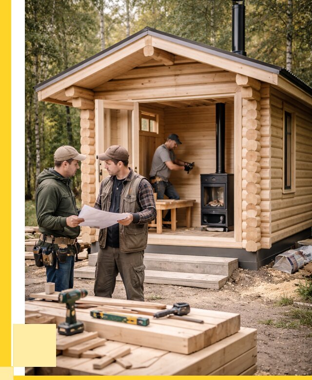 Монтаж бань под ключ в Малоярославце — от 206840 р. | ЭриданМлр