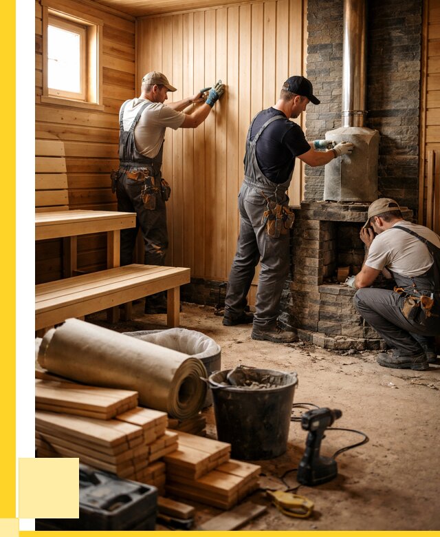 Ремонт бань под ключ в Малоярославце от 46539 р. | ЭриданМлр