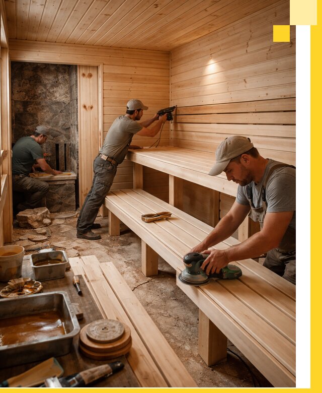 Профессиональная отделка бань в Малоярославце под ключ, с гарантией