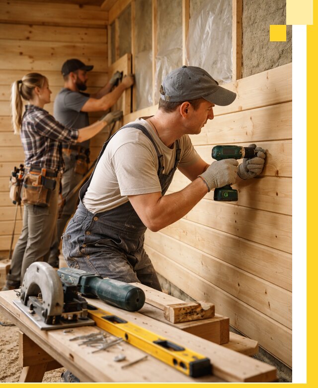 Обшивка бань под ключ в Малоярославце: отделка стен и потолков