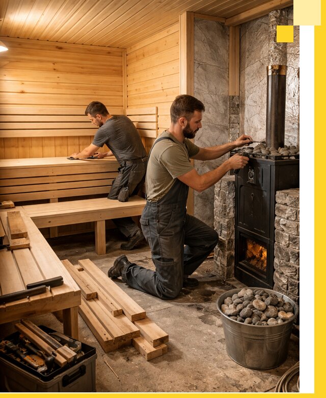 Дизайн и строительство интерьеров бань под ключ в Малоярославце