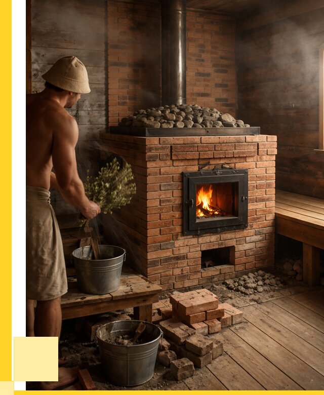 Кирпичные банные печи в Малоярославце от 93078 р. | ЭриданМлр