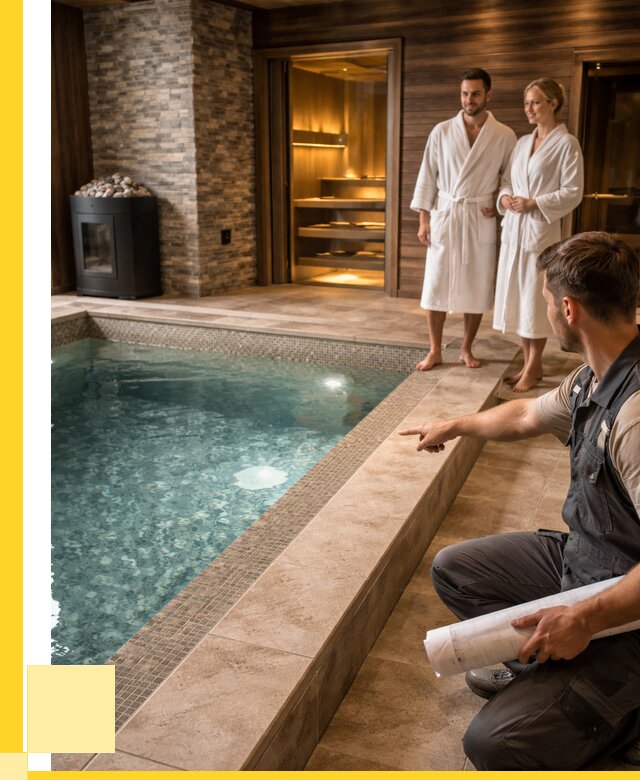 Проект бани с бассейном под ключ в Малоярославце от 67223 р. | ЭриданМлр