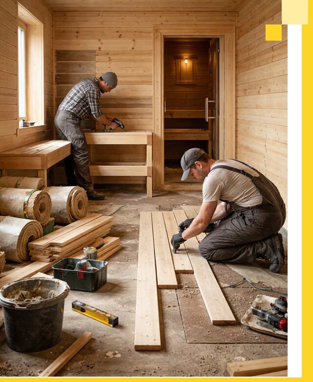 Индивидуальный проект бани с комнатой отдыха под ключ в Малоярославце