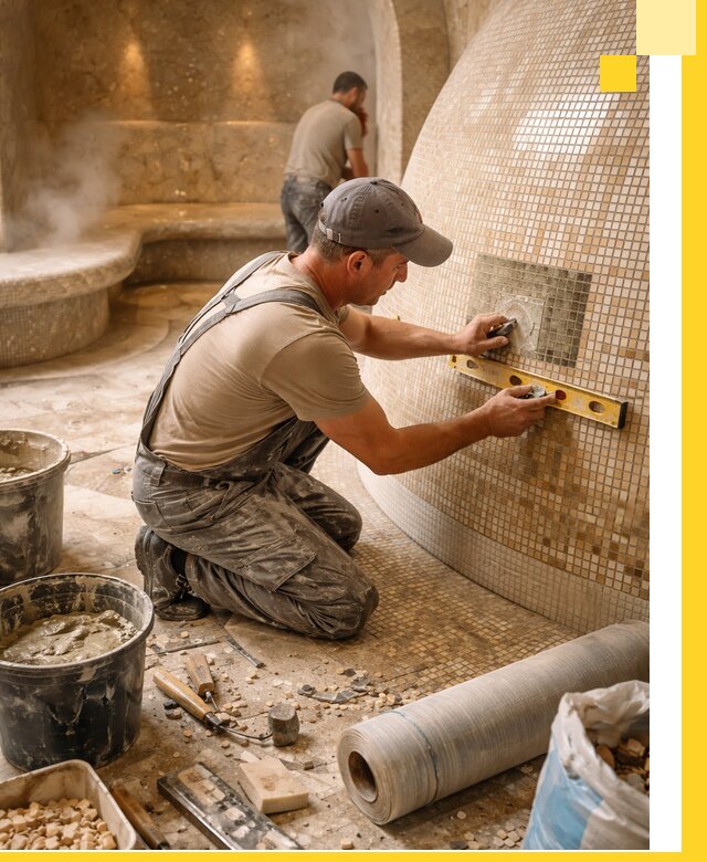 Хамам под ключ в Малоярославце: проектирование, строительство, отделка