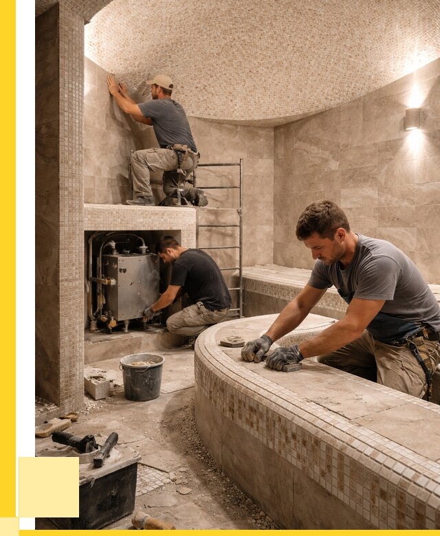 Монтаж хамамов под ключ в Малоярославце от 258550 р. ЭриданМлр