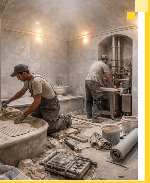 Строительство турецких бань хаммам под ключ в Малоярославце