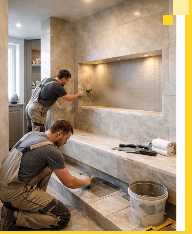 Профессиональное строительство хамама в квартире в Малоярославце