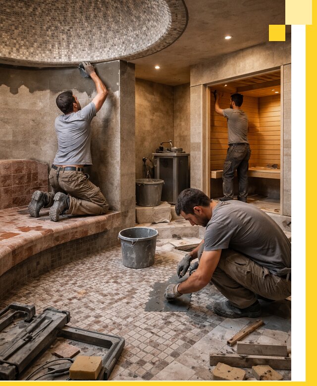 Проект и строительство хамама бани и сауны под ключ в Малоярославце