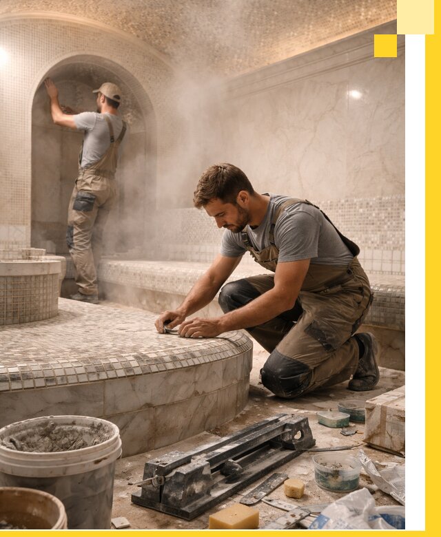 Профессиональный дизайн хамама и SPA под ключ в Малоярославце