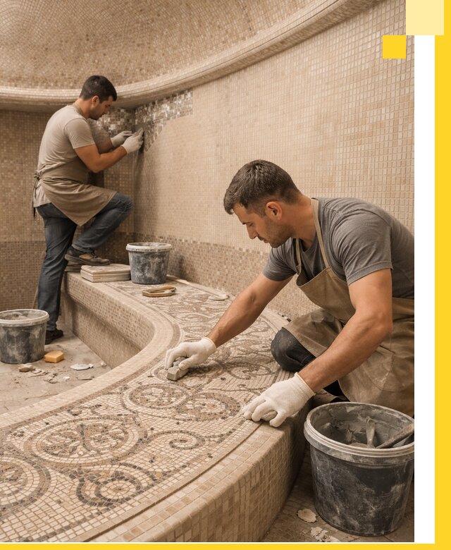 Плитка для хамама в Малоярославце, укладка, подбор и поставка